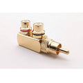 Adaptador RCA Mono a Estereo, Chapado en oro