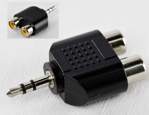 Adaptador de Audio 3.5MM MACHO A 2RCA HEMBRA