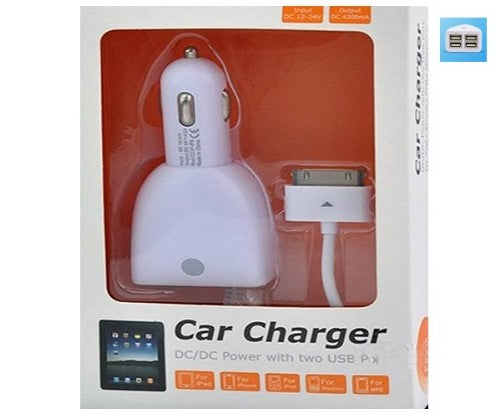 Adaptador con 4 puertos USB para iPhone, iPad, Galaxy Tab/S3/S4 y otros Smartphone.