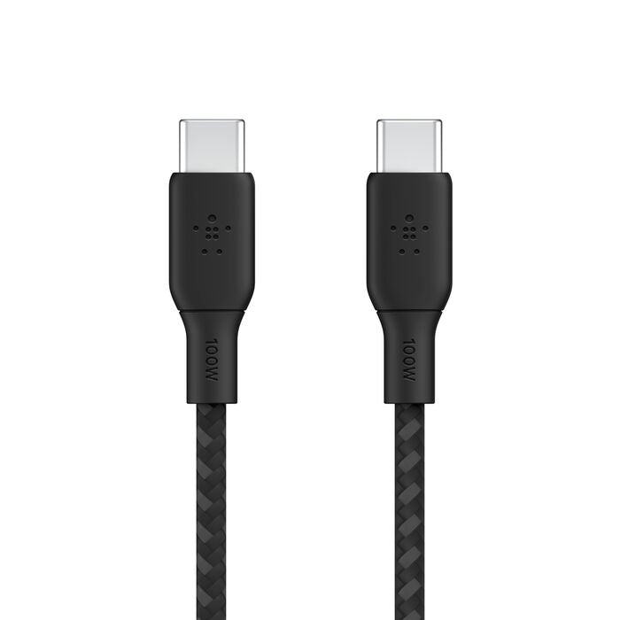 Belkin BoostCharge - Cable USB - 24 pin USB-C (M) a 24 pin USB-C (M) - 2 m - negro - para Apple 10.9-inch iPad Air; Google Pixel 4a, 5, 6; Samsung Galaxy Note20, S21, S21 5G, S22