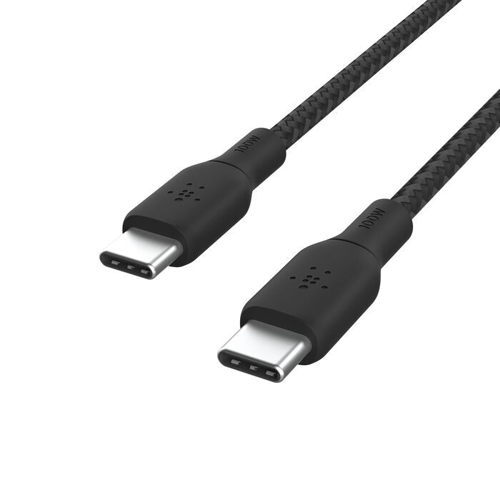 Belkin BoostCharge - Cable USB - 24 pin USB-C (M) a 24 pin USB-C (M) - 2 m - negro - para Apple 10.9-inch iPad Air; Google Pixel 4a, 5, 6; Samsung Galaxy Note20, S21, S21 5G, S22