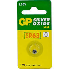 BATERIA GP SR63 SILVER OXIDE CELL 1.55V, 379,V379, SR521SW
