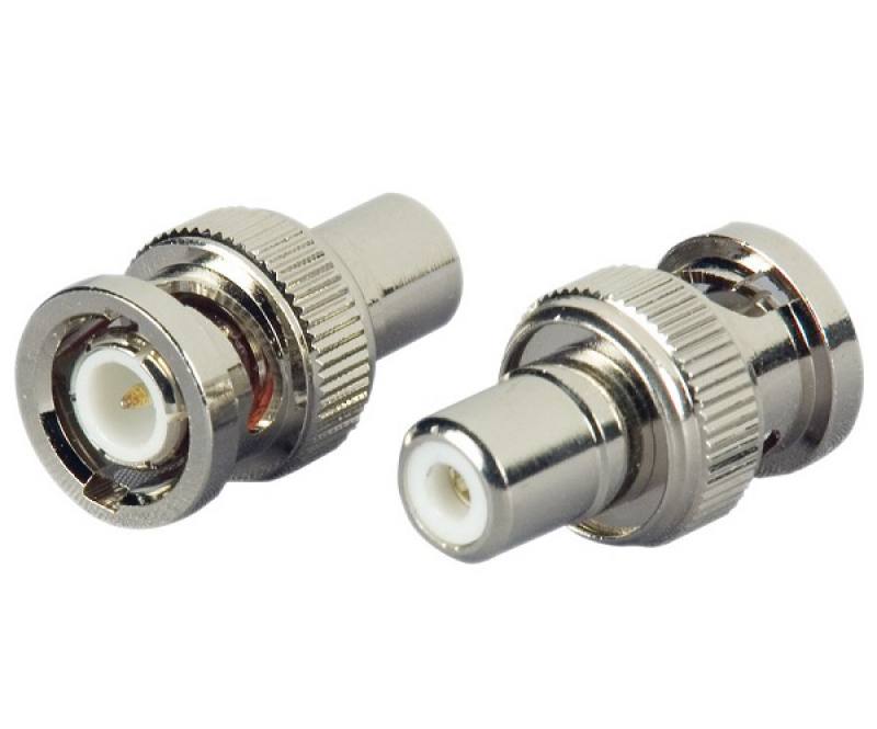 CONECTOR BNC Hembra a RCA macho PARA CAMARAS DE VIGILANCIA