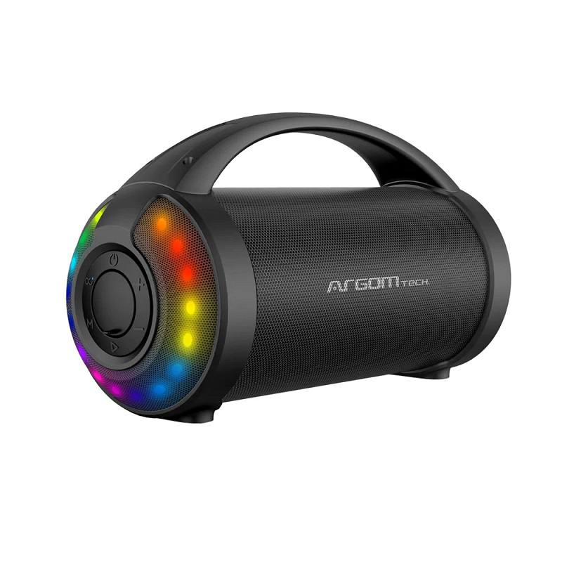 Bocina ARGOM Radyon Beats Premium, Conexión Bluetooth v5.0, Función TWS, Iluminación Led, Negro