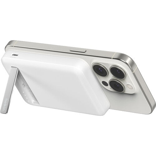 Belkin - Power bank - 15 Watt - Lithium - Para Universal - Qi2 5.000 mAh Stand White