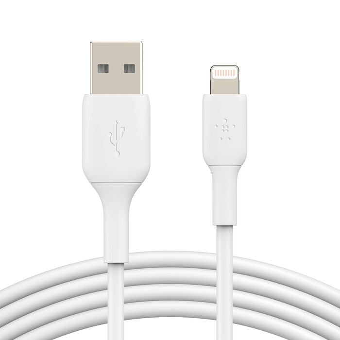 Belkin BoostCharge - Cable Lightning - Lightning macho a USB macho - 2 m - blanco