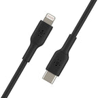 Belkin BoostCharge - Cable Lightning - 24 pin USB-C macho a Lightning macho - 1 m - negro - suministro de potencia USB (18W)