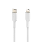 Belkin BoostCharge - Cable Lightning - 24 pin USB-C macho a Lightning macho - 1 m - blanco - suministro de potencia USB (18W)