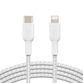Belkin BoostCharge - Cable Lightning - 24 pin USB-C macho a Lightning macho - 1 m - blanco - suministro de potencia USB (18W)