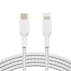 Belkin BoostCharge - Cable Lightning - 24 pin USB-C macho a Lightning macho - 1 m - blanco - suministro de potencia USB (18W)