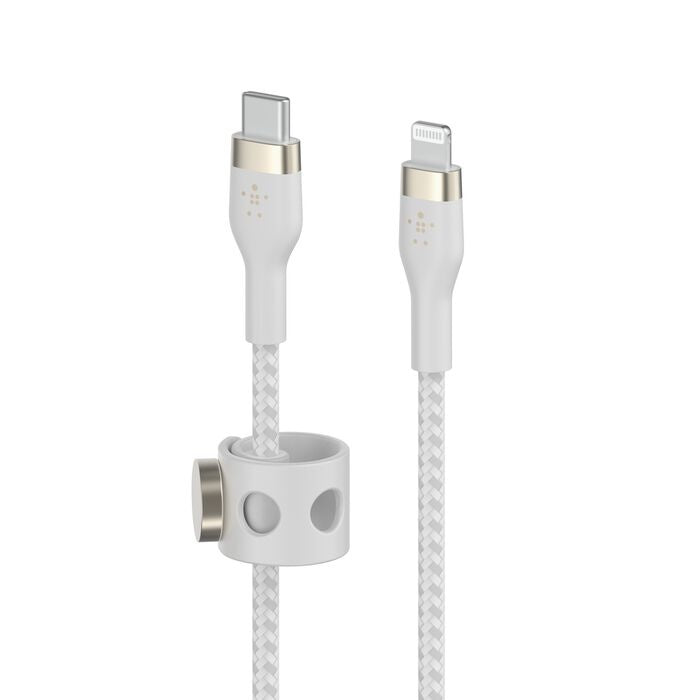 Belkin BoostCharge - Cable Lightning - 24 pin USB-C macho a Lightning macho - 2 m - blanco