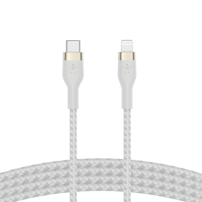 Belkin BoostCharge - Cable Lightning - 24 pin USB-C macho a Lightning macho - 2 m - blanco