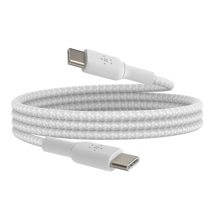 Belkin BoostCharge - Cable USB - 24 pin USB-C (M) a 24 pin USB-C (M) - 1 m - blanco