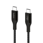 Belkin BoostCharge - Cable USB - 24 pin USB-C (M) a 24 pin USB-C (M) - USB 2.0 - 2 m - compatible con hasta 240 W de potencia - negro