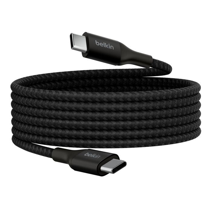 Belkin BoostCharge - Cable USB - 24 pin USB-C (M) a 24 pin USB-C (M) - USB 2.0 - 2 m - compatible con hasta 240 W de potencia - negro