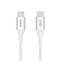 Belkin BoostCharge - Cable USB - 24 pin USB-C (M) a 24 pin USB-C (M) - USB 2.0 - 2 m - compatible con hasta 240 W de potencia - blanco