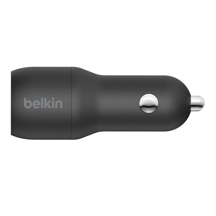 Belkin BoostCharge Dual Charger - Car power adapter - 24 Watt - 4.8 A - 2 output connectors (USB) - black