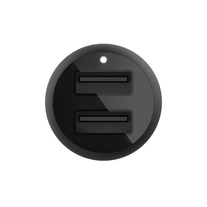 Belkin BoostCharge Dual Charger - Car power adapter - 24 Watt - 4.8 A - 2 output connectors (USB) - black