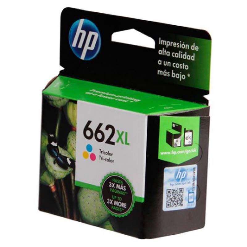Cartucho de Tinta HP No. 662 XL de Tri-Color