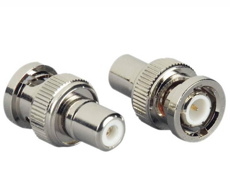 CONECTOR BNC Hembra a RCA macho PARA CAMARAS DE VIGILANCIA