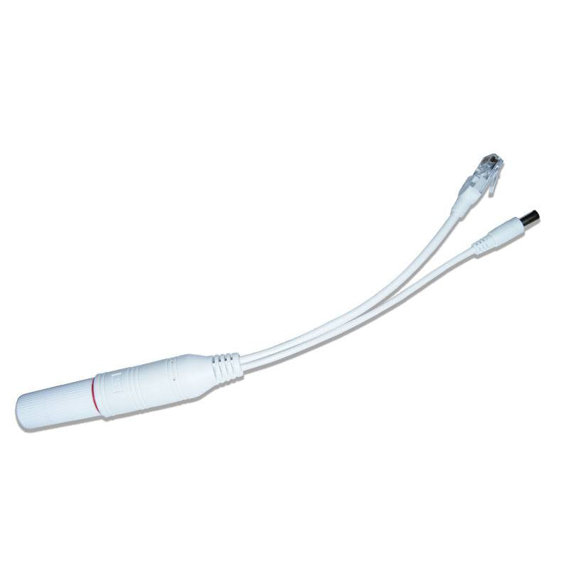 Adaptador divisor e Inyector POE  impermeable, 12V 48V, DC macho.