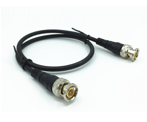 Cable BNC 100% Cobre de 0.5M para Camaras CCTV (Cable Armado) Color Negro