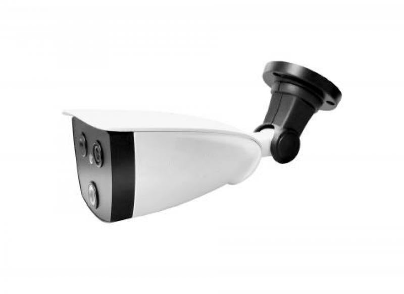 Camara IP Bullet T-VISION 2MP, H.264/MJPEG/H.265, con medidor térmico AI, RJ45 10/100, IP66, Metal