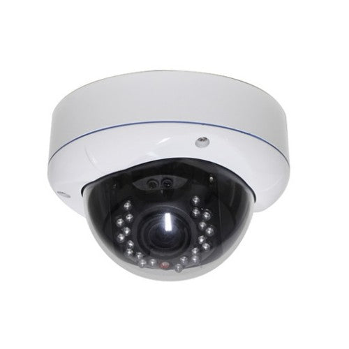 Camara Domo Hibrida T-VISION AHD/CVI/TVI/CVBS 2MP 1080p, IR 45m, OSD, 2.8-12mm, Base metalica, Carcasa acrilica.