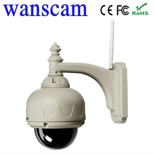Wanscam 0.3MP CMOS 3X Zoom HD H.264 Wireless PTZ Pan/Tilt IR Cut Outdoor IP Camera