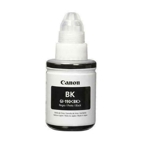 Canon GI 190 BK - 135 ml - negro - original - recarga de tinta - para Maxx Tinta G3102; MegaTank G2110, G3111; PIXMA G-1110, G2100, G2110, G3110, G4100, G4110