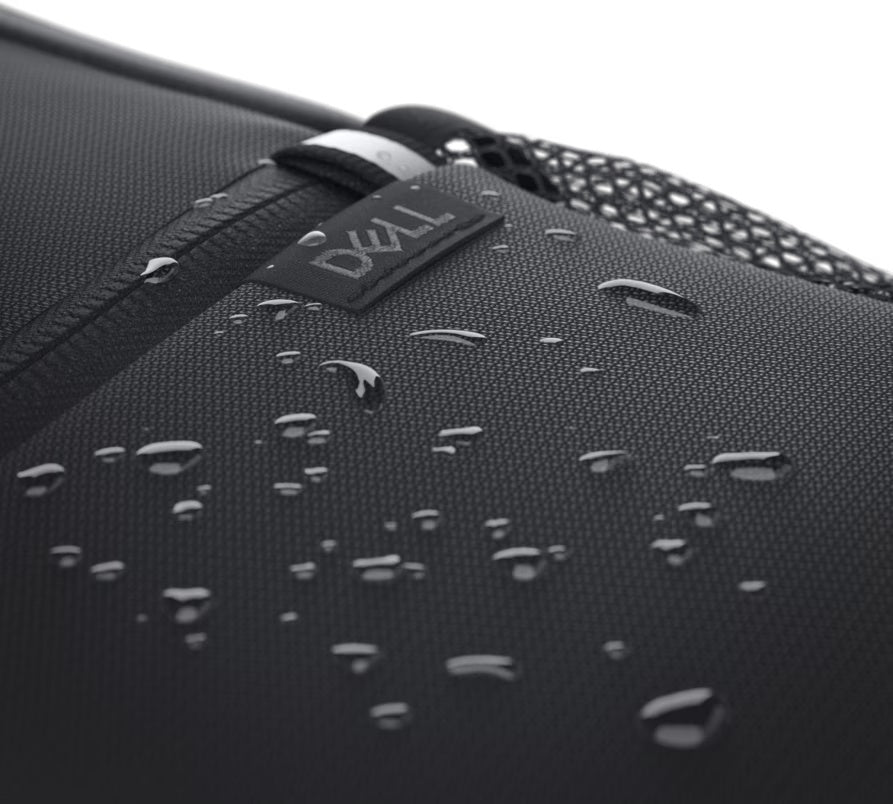 Dell EcoLoop Essential Backpack 14-16 Dos bolsillos laterales de malla / Bolsillo delantero con cremallera de fácil acceso / Tejido 400D resistente al agua y duradero