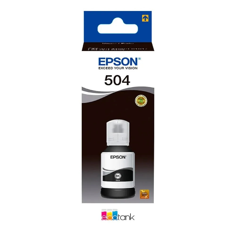 Epson 504 - 127 ml - negro - original - recarga de tinta - para EcoTank L4150, L4160, L4260, L6161, L6171, L6191, L6270; EcoTank ITS L4150, L4160