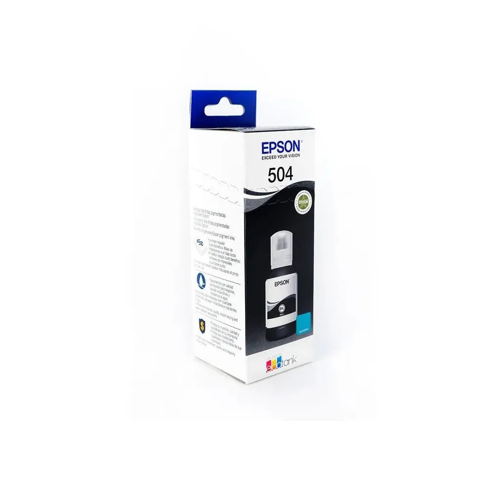 Epson 504 - 127 ml - negro - original - recarga de tinta - para EcoTank L4150, L4160, L4260, L6161, L6171, L6191, L6270; EcoTank ITS L4150, L4160