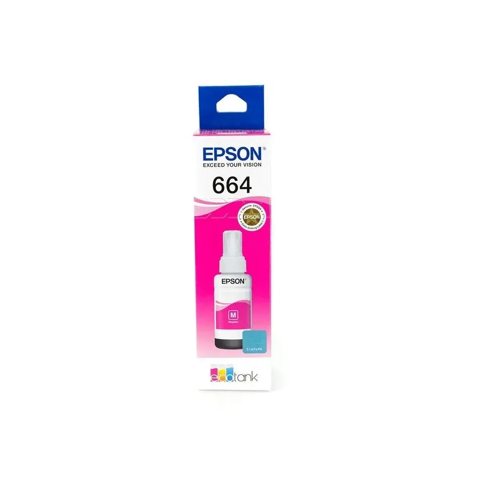 Epson T664 - Magenta - original - cartucho de tinta - para Epson L380, L386, L395, L495; EcoTank ET-2600, 2650, L1455, L396, L606, L656