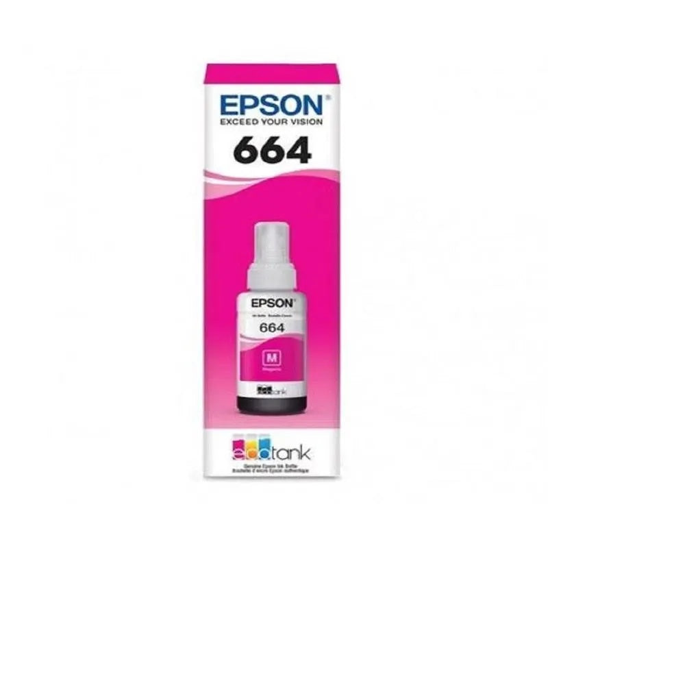 Epson T664 - Magenta - original - cartucho de tinta - para Epson L380, L386, L395, L495; EcoTank ET-2600, 2650, L1455, L396, L606, L656