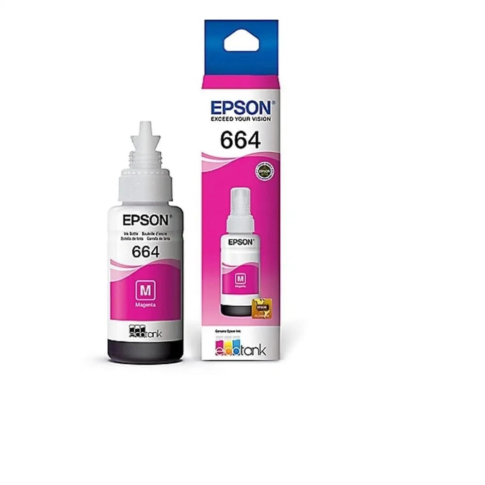Epson T664 - Magenta - original - cartucho de tinta - para Epson L380, L386, L395, L495; EcoTank ET-2600, 2650, L1455, L396, L606, L656
