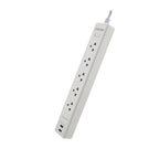 Forza - Surge protector - AC 110/220 V - 5 Tomas de Corriente - UNV NEMA 2USB 5ft WH