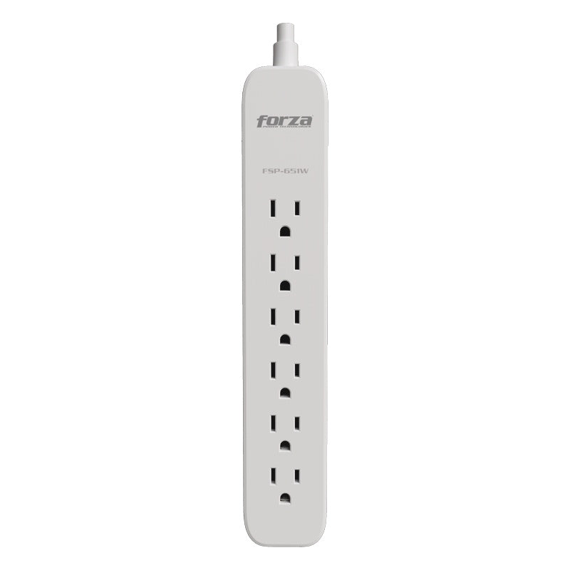 Forza - Surge protector - AC 110/220 V - 6 Tomas de Corriente - NEMA 1.5FT 500J WH