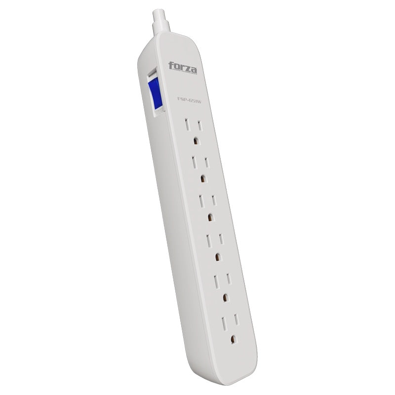 Forza - Surge protector - AC 110/220 V - 6 Tomas de Corriente - NEMA 1.5FT 500J WH