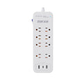 Forza - Surge protector - AC 110/220 V - 8 Tomas de Corriente - USB A+C