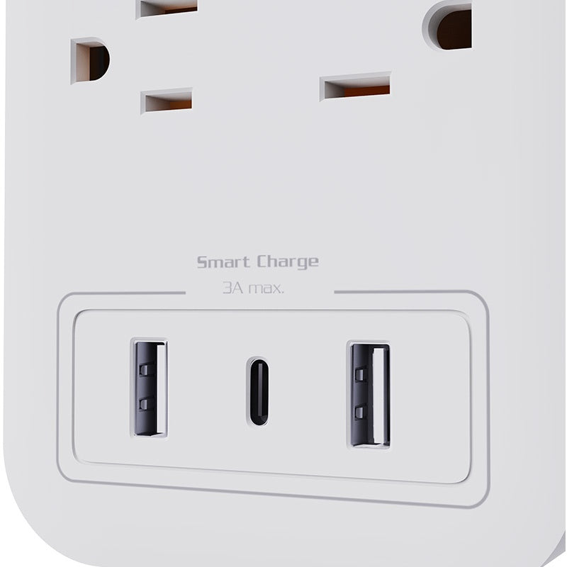 Forza - Surge protector - AC 110/220 V - 8 Tomas de Corriente - USB A+C