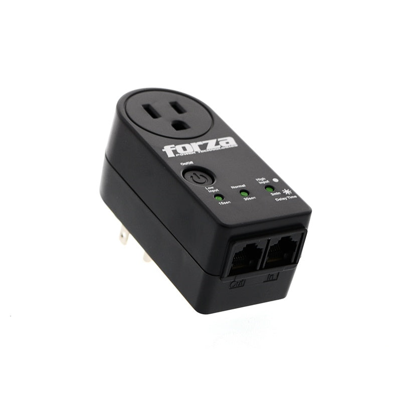 Forza Surge Zion 2K10 - Supresor de sobrevoltaje - 110V US - 1 RJ45 - 1 Salida - Rango de Voltaje 90-140 VAC - Proteccion de Picos IMAX 18000A - Color Negro