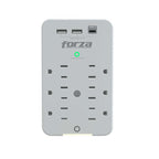 Forza FWT-631USBC - Protector contra sobretensiones (montaje en pared) - CA 125 V - 1875 vatios - conectores de salida: 6 - blanco