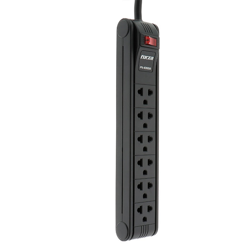Forza - Power strip - 6 Tomas de Corriente - Univ NEMA 10ft Cable