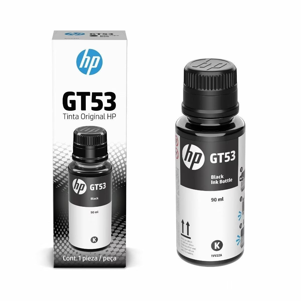 HP - GT53 - Ink cartridge - Black - 1VV22AL - Botella de tinta HP GT53 Negro 4,000 Págs