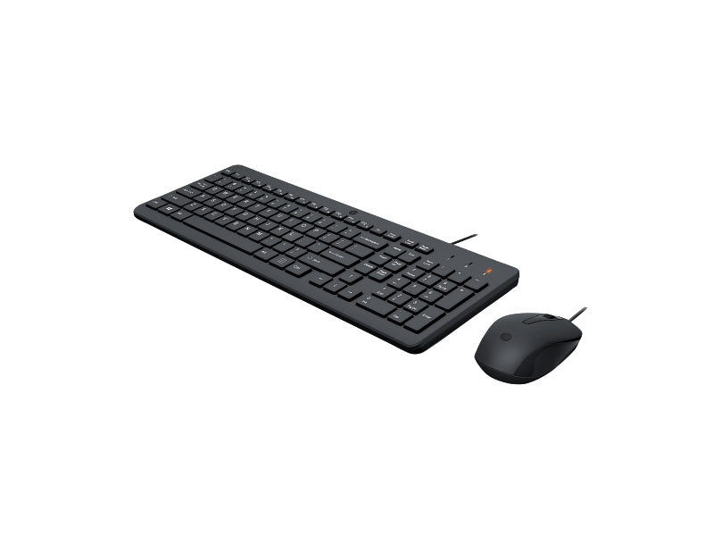 HP 150 - Juego de teclado y ratón - USB - Latinoamérica - negro - para HP 21, 22, 24, 27, Pavilion 24, 27, TP01, Pavilion Laptop 13, 14, 15