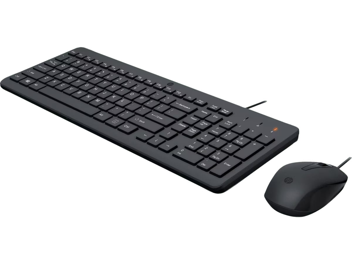 HP 150 - Juego de teclado y ratón - USB - Latinoamérica - negro - para HP 21, 22, 24, 27, Pavilion 24, 27, TP01, Pavilion Laptop 13, 14, 15