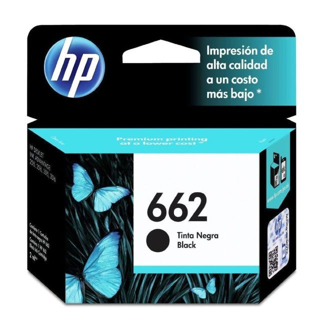 HP 662 - Negro - original - Ink Advantage - cartucho de tinta - para Deskjet 1516, Ink Advantage 15XX, Ink Advantage 35XX, Ink Advantage 4645