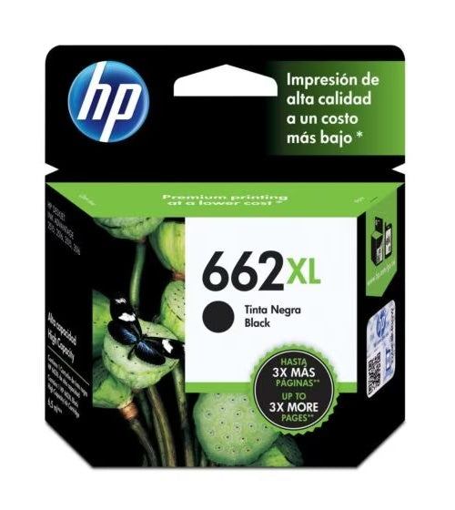 HP 662XL - Alto rendimiento - negro - original - Ink Advantage - cartucho de tinta - para Deskjet 1516, Ink Advantage 15XX, Ink Advantage 35XX, Ink Advantage 4645