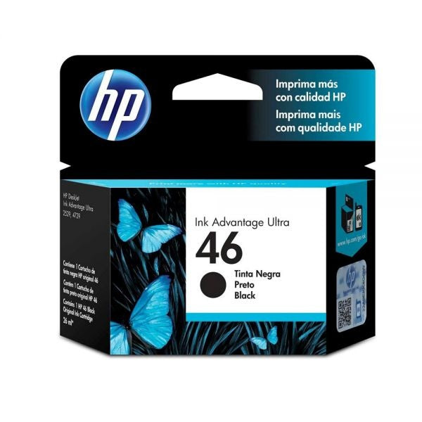 HP 46 - 26 ml - negro - original - Ink Advantage - cartucho de tinta - para Deskjet Ink Advantage Ultra 2529, Ink Advantage Ultra 57XX, Ultra Ink Advantage 2029
